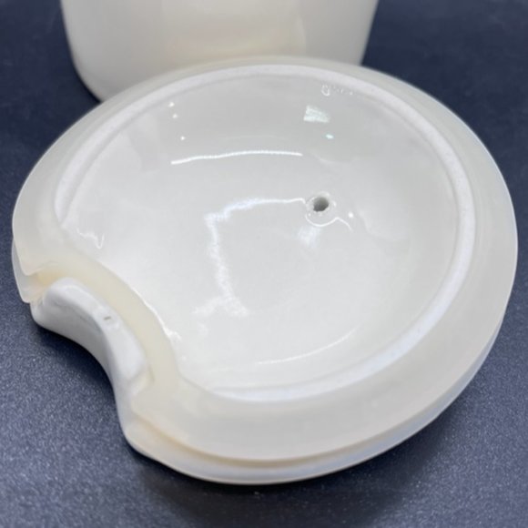 Rae Dunn BLESSED Ceramic Mug Cup Tumbler Travel Ivory White w/ Lid Artisan Coll. - Picture 5 of 7